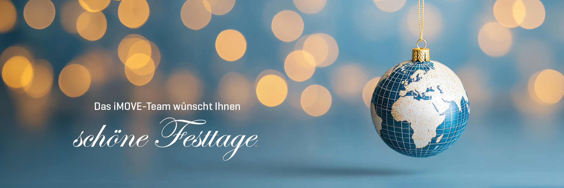 Weihnachtsgruss, Text: Das iMOVE-Team wünscht Ihnen schöne Festtage