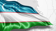 wehende Nationalflagge Usbekistan