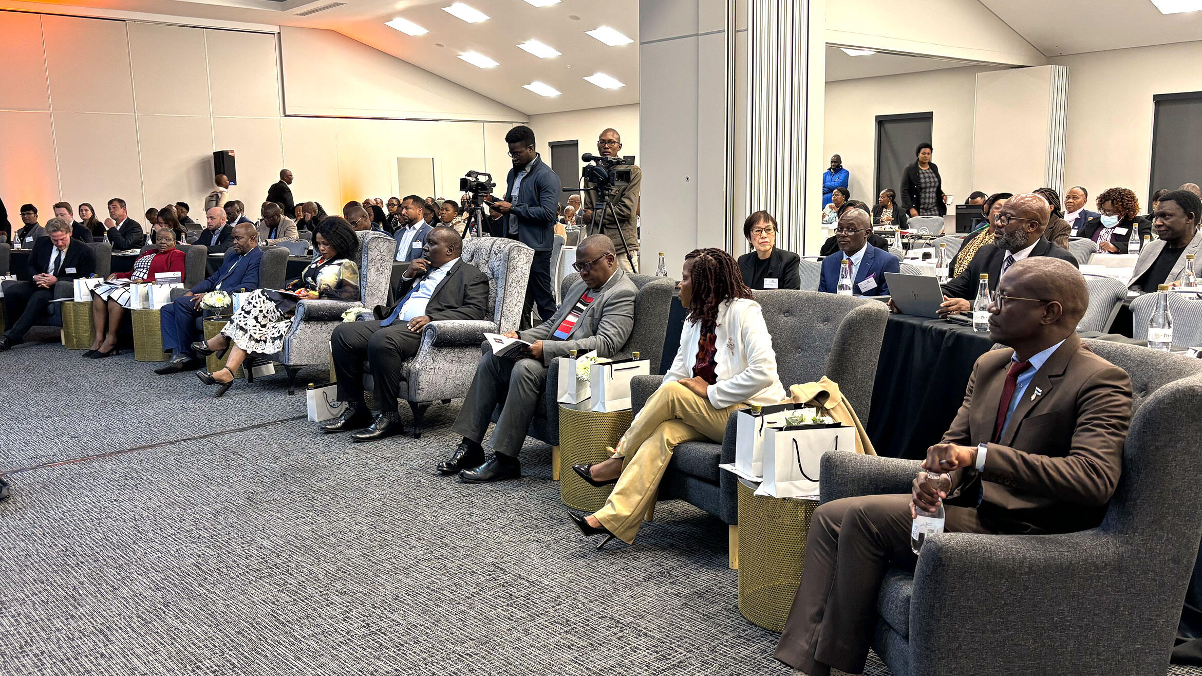 view into the well filled conference room