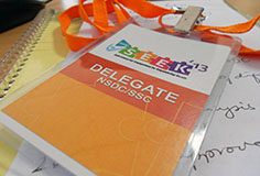 close-up of delegate batch
