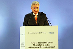 President Gauck holding his speech